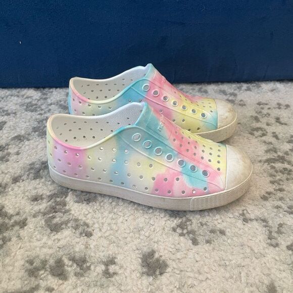 Native Jefferson Kids Pastel Tie-dye Slip-On Shoes Child Sz C12 - Picture 2 of 8